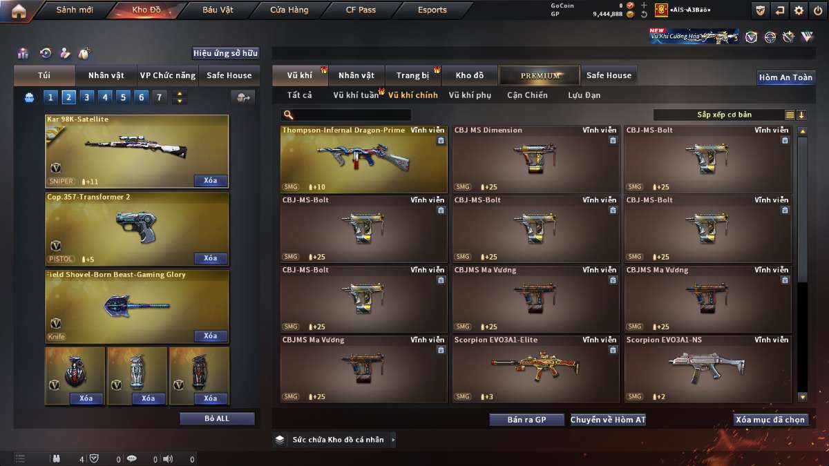 shop acc cf uy tin gia re